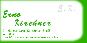 erno kirchner business card